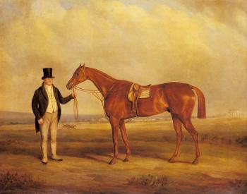 John Ferneley : A Gentleman Holding Dangerous, the Winner of the Derby